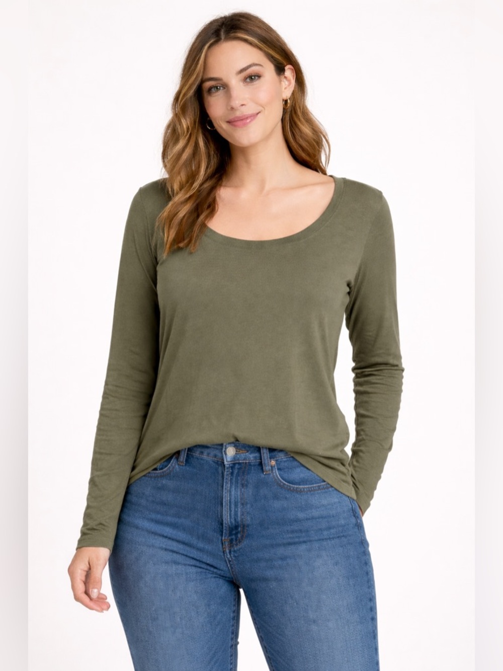 Old Navy Olive Green Long Sleeve Tee